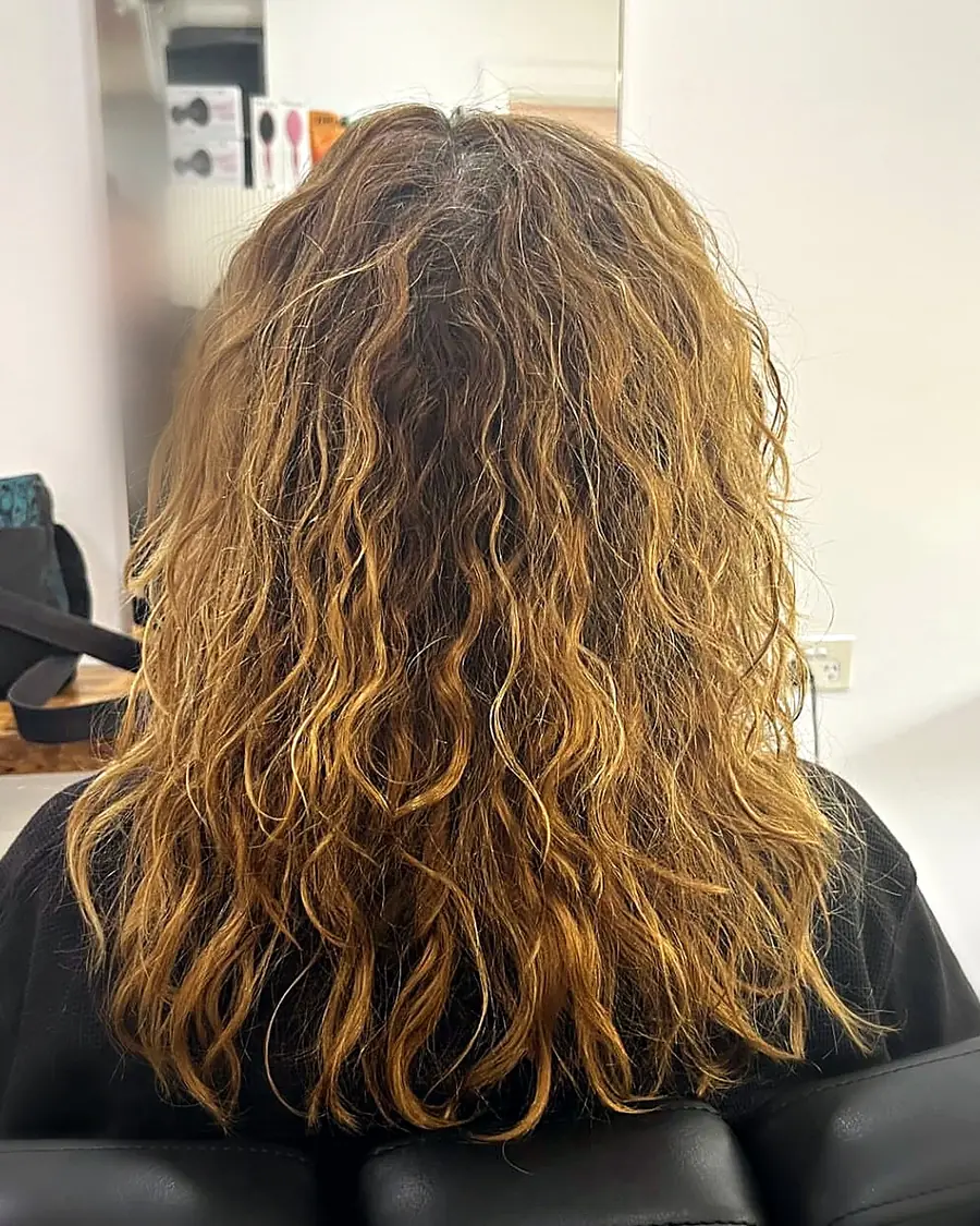Before: Golden, given shape, curls at The Curl Collective, Norwood