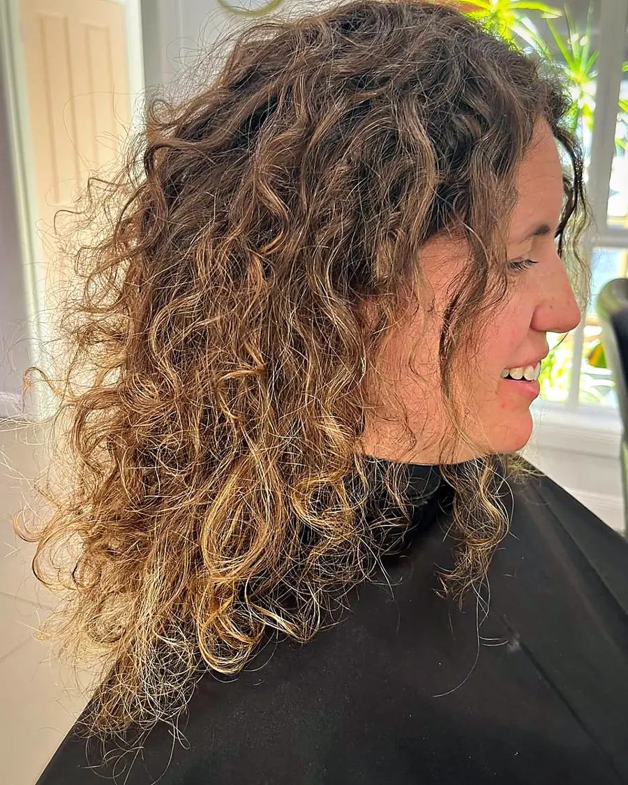 Before: Face framing, refined, curls at The Curl Collective, Norwood
