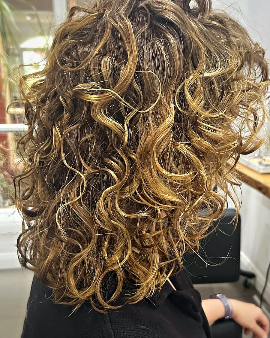 After: Golden, given shape, curl cut by Lou at The Curl Collective, Norwood