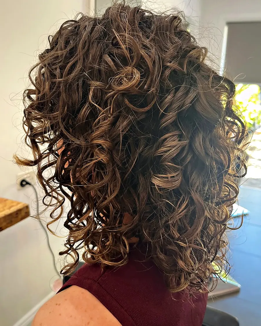 After: Face framing, refined, curl cut by Lou at The Curl Collective, Norwood